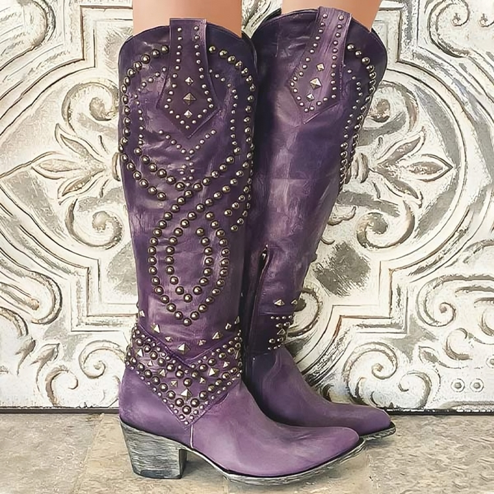 Jolene | Western Knee-High Boots